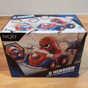 New NQD Spiderman-Themed Remote Control Cartoon Car - Red and Blue